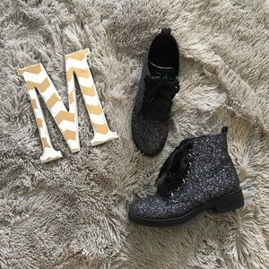 Sparkly Combat Boots
